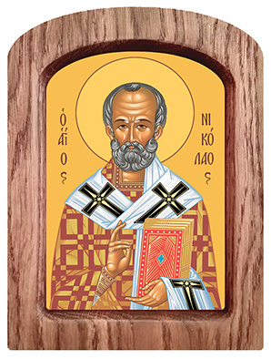 Икона Святитель Николай Чудотворец, арка малая - фото