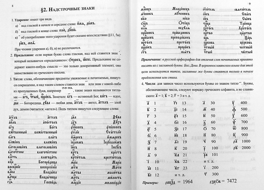 Грамматика церковно-славянского языка. Конспект, упражнения, словарь - фото3