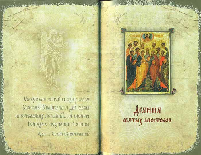Золотая серия. Апостол на русском языке, кожаный переплет - фото4