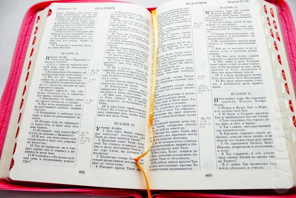 Библия 077 ZТIFIB каноническая розовая, белая