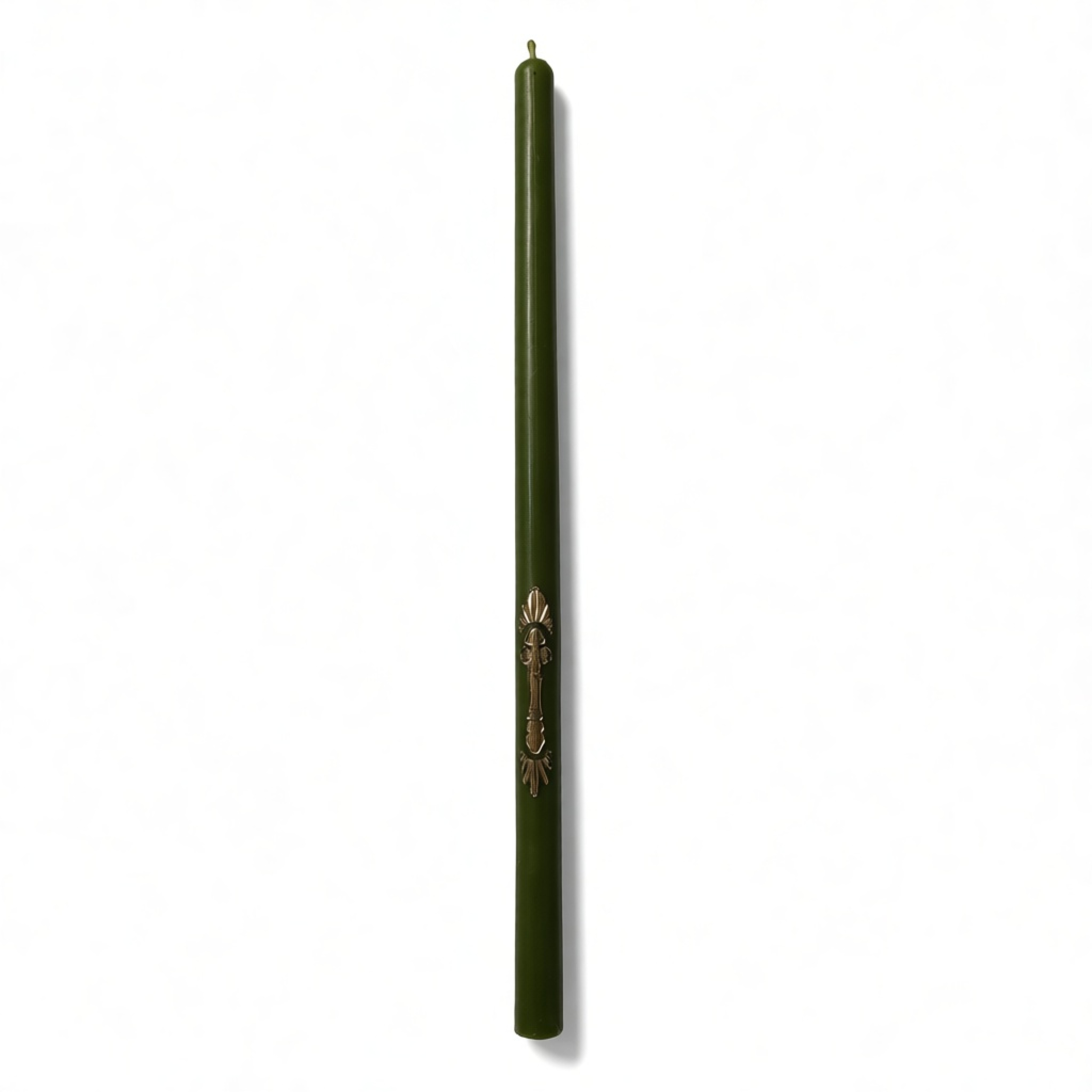 Свеча алтарная зеленая воск - фото