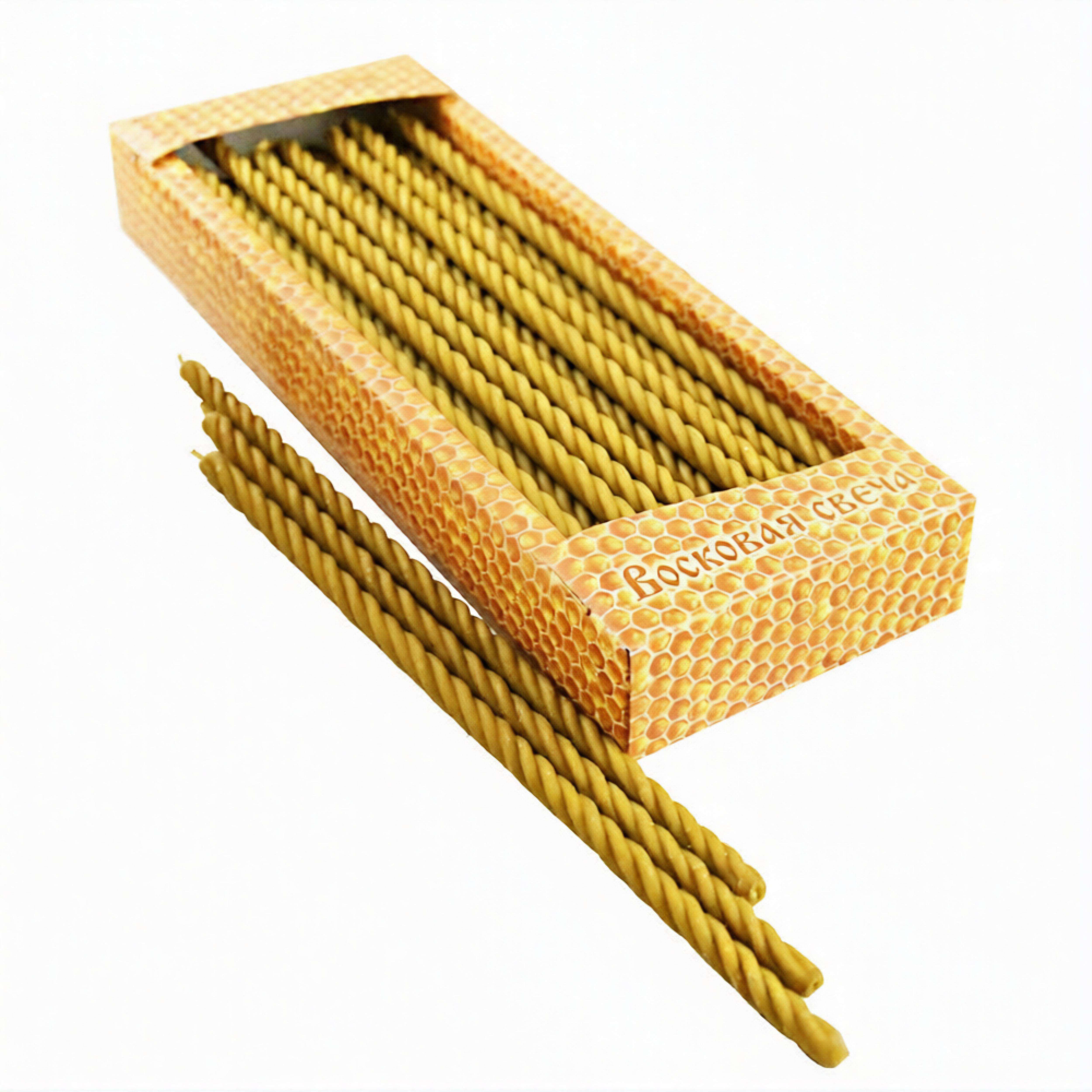 Свеча восковая витая №20 50 штук - фото