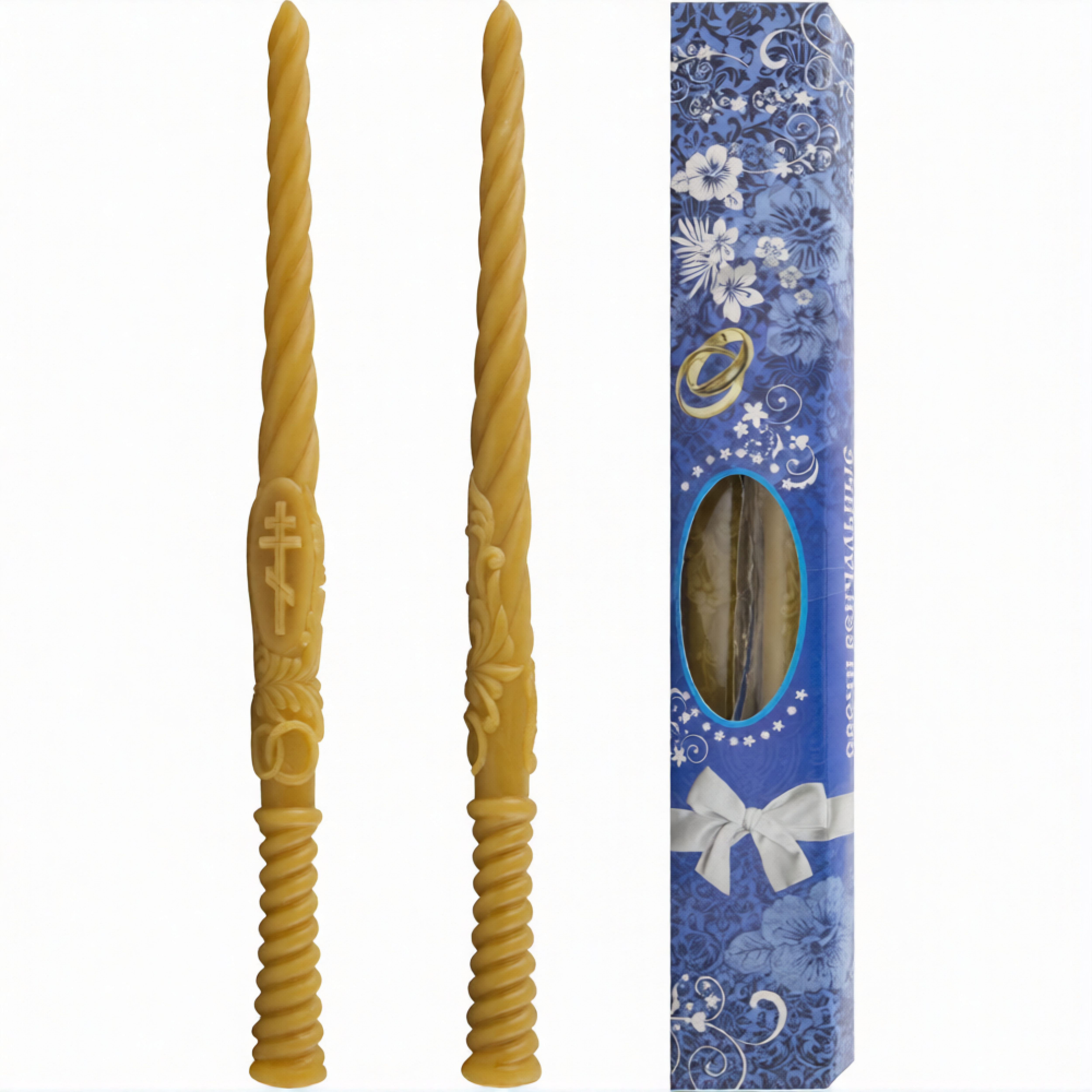 Набор свечей венчальных 37,5 см - фото