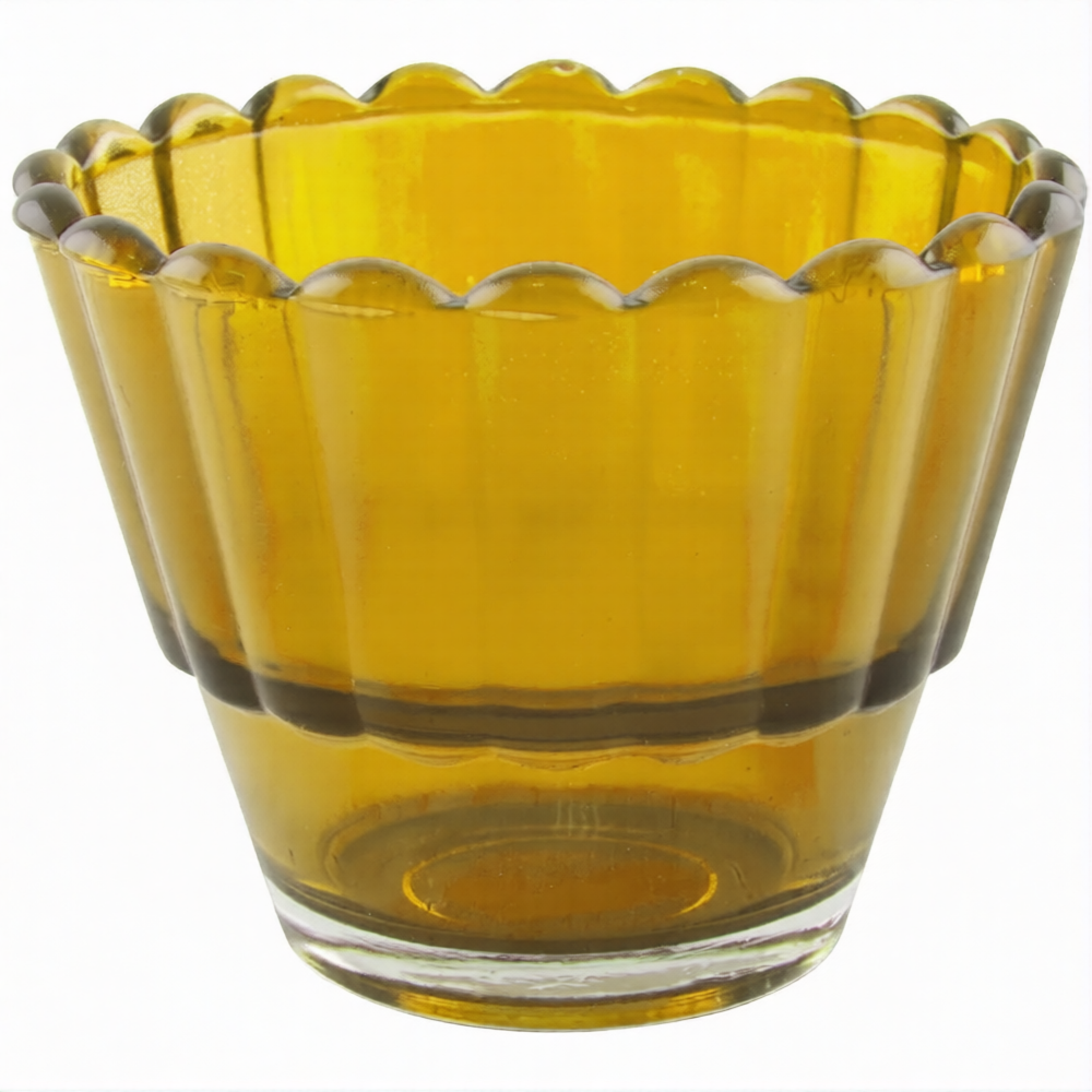 Стакан для лампад «Классик», стекло, жёлтый, 5,5 см - фото
