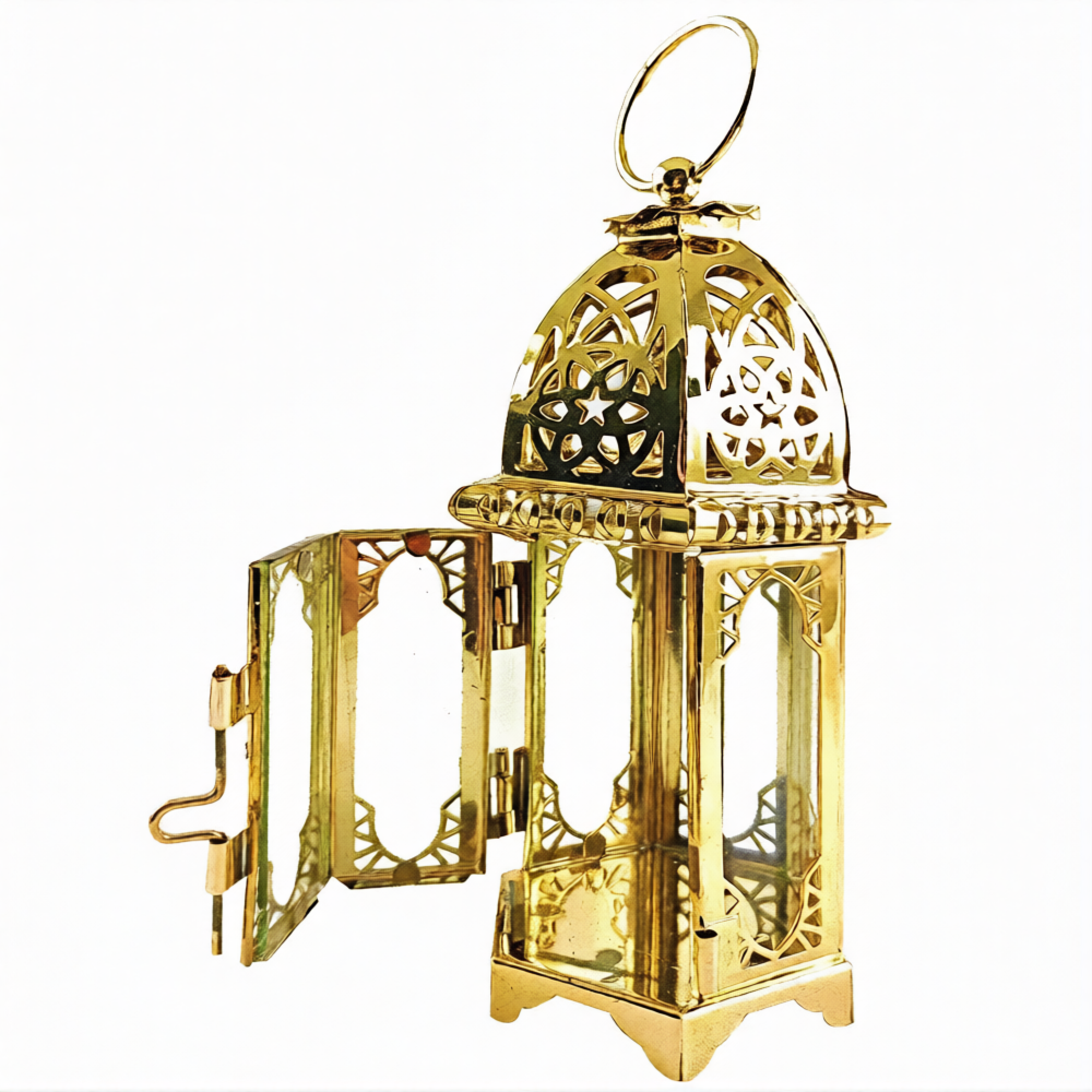 Фонарь-подсвечник золотой цвет, металл, 15 см - фото2