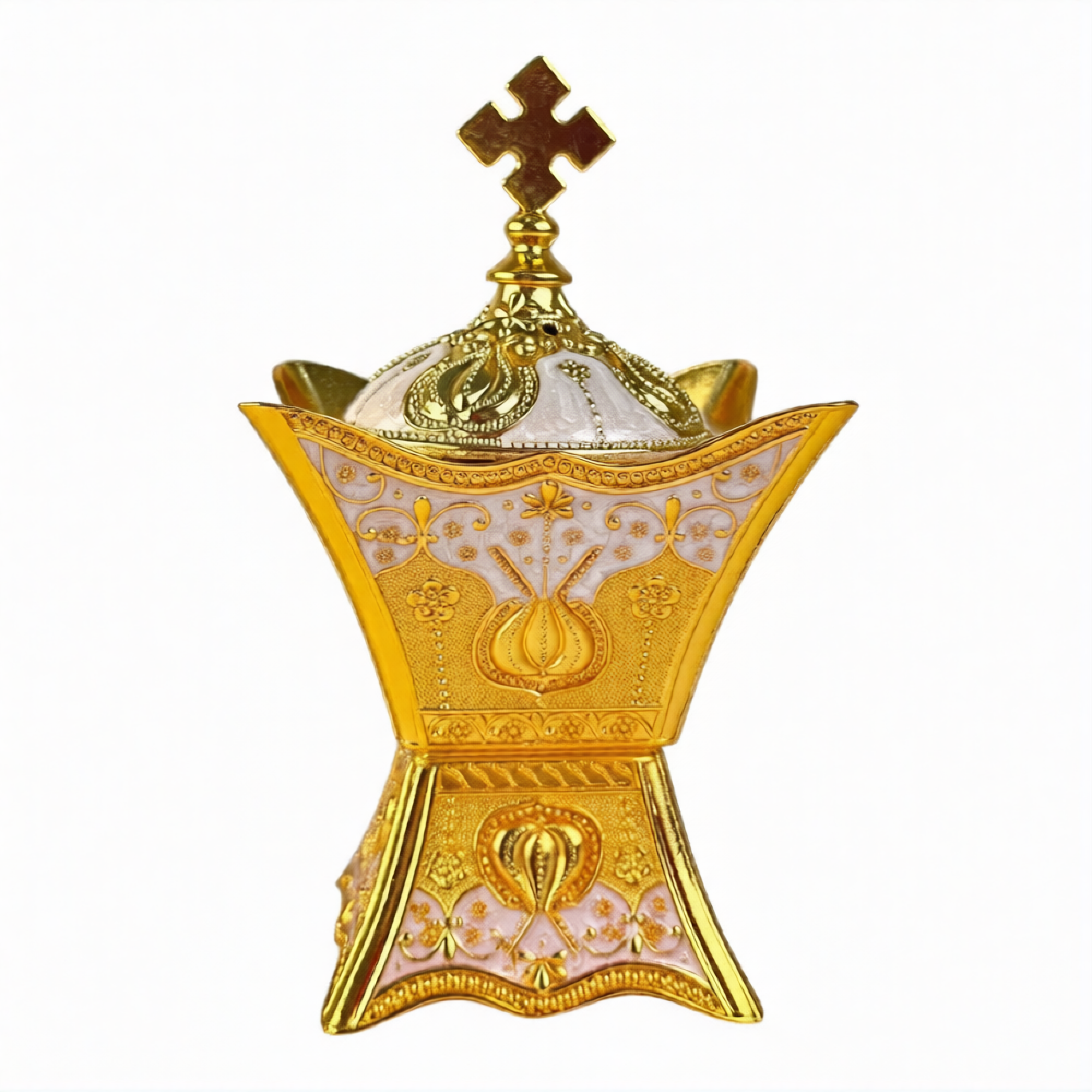 Кадильница металл, цвет золото, 15 см - фото