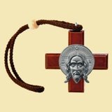 Крест "Спас Нерукотворный" (шнур)