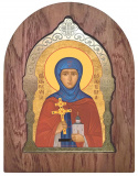 Икона Преподобная Евфросиния Полоцкая, арка с окладом 