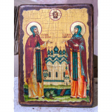 Икона "Святые Петр и Феврония" под старину