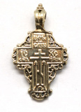 Крест нательный женский №225. Латунное литье без эмали