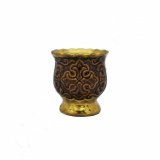 Настольная керамическая лампада "Лилия" с золотом цвета в асс.