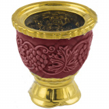 Настольная лампада "Лоза" с золотом, керамика цвета в асс.