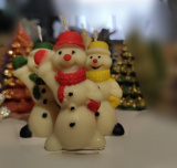 Свеча Снеговик малый - фото