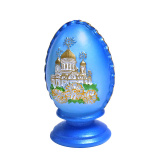 Свеча Пасхальное яйцо с храмом малое 