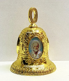 Колокольчик металлический с ликами святых - фото