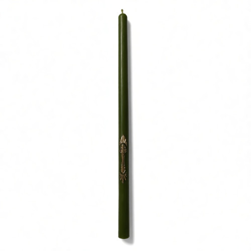 Свеча алтарная зеленая воск - фото