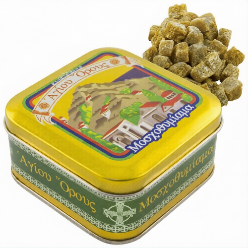 Ладан афонский "Медовая Роза" железная банка 70 г - фото