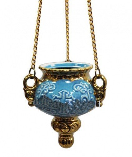 Царская лампада подвесная с золотом керамическая цвета в асс.