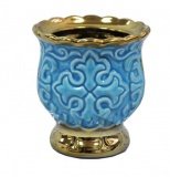Настольная керамическая лампада "Лилия" с золотом цвета в асс.